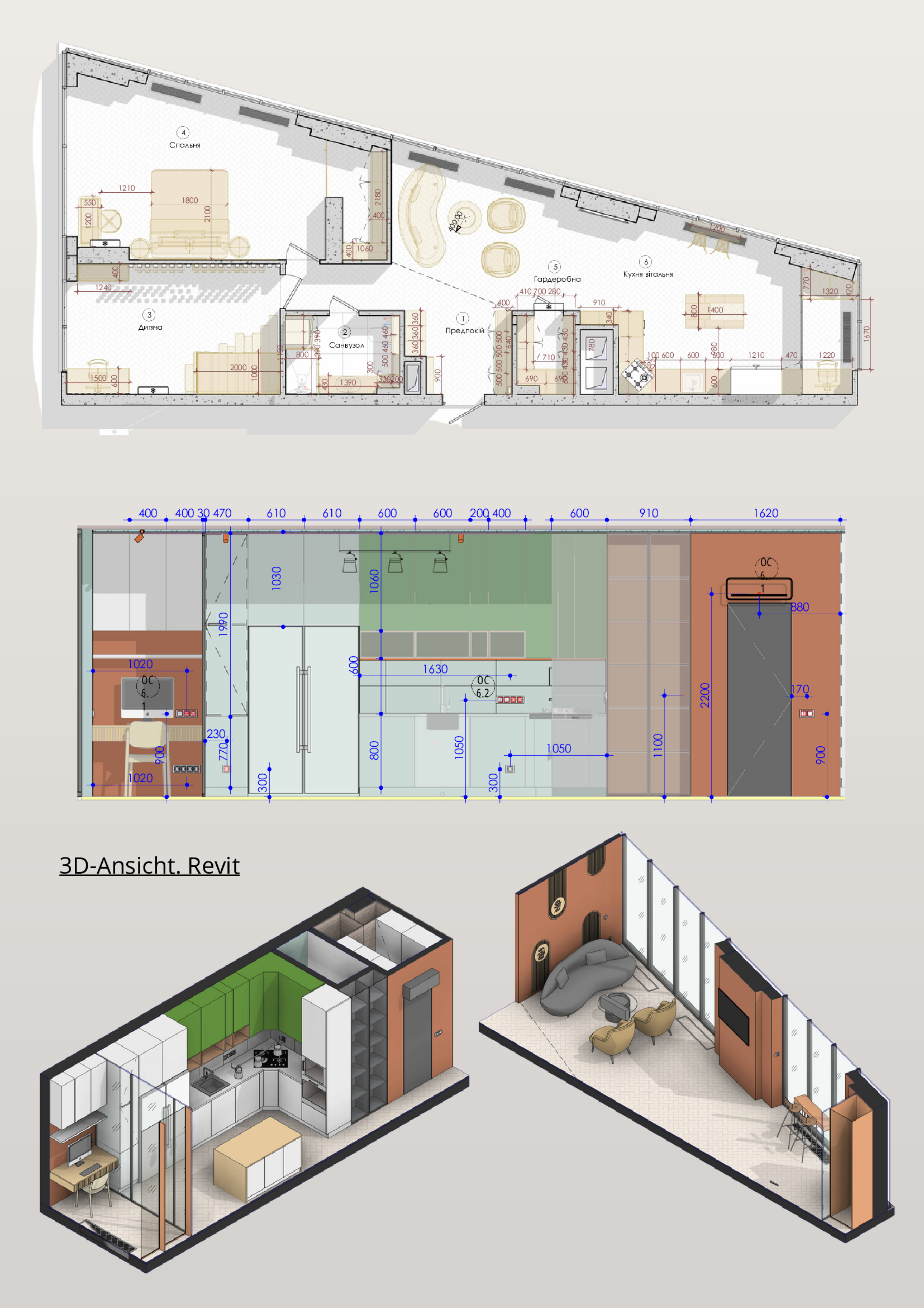 Farbiger Verkaufsplan Revit