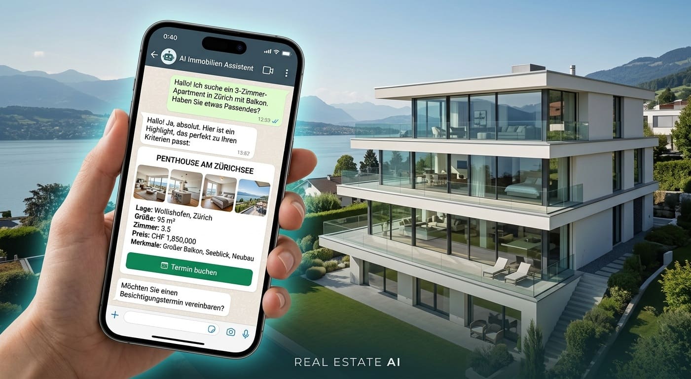 Chatbot Immobilienverwaltung, Liegenschaftsverwaltung und Immobilienmakler Schweiz